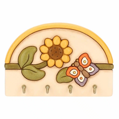 Appendichiavi con 4 ganci in ceramica Country
