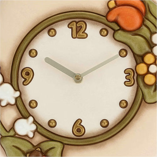 Orologio da parete Country con coccinella portafortuna