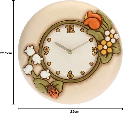 Orologio da parete Country con coccinella portafortuna