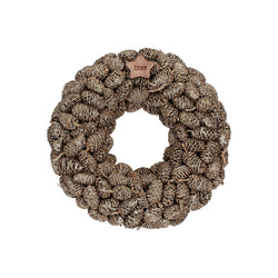 Ghirlanda decorativa con pigne, oro