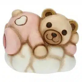 Teddy lei rosa su nuvola