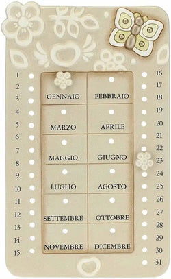 Calendario perpetuo da parete in ceramica Prestige