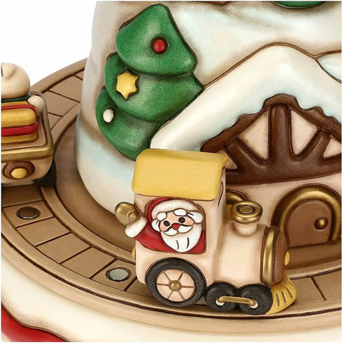Villaggio di Natale con Babbo Natale