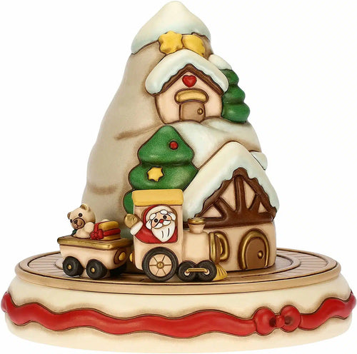 Villaggio di Natale con Babbo Natale