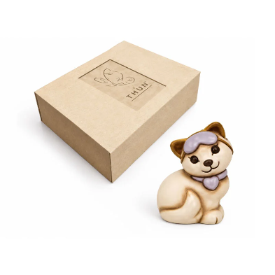 Beauty box latte corpo e scrub con gattino in ceramica