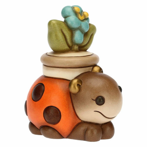 Coccinella con piantina Fiori e Fantasia
