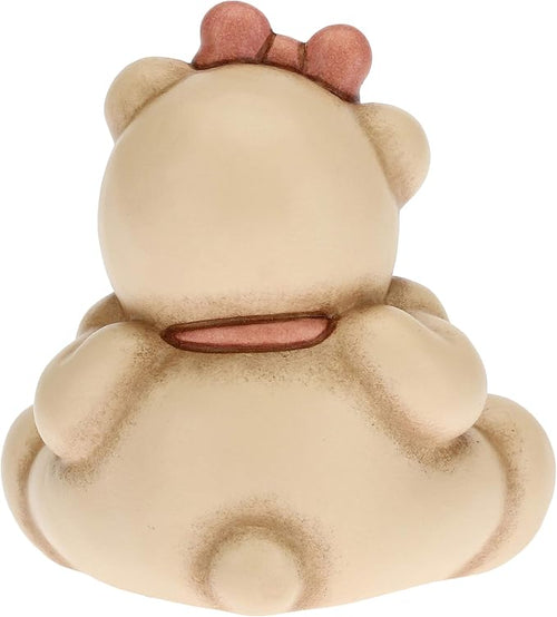 Teddy con quadrifoglio portafortuna rosa