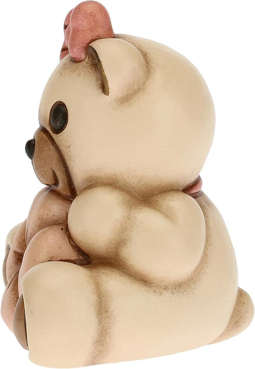 Teddy con quadrifoglio portafortuna rosa
