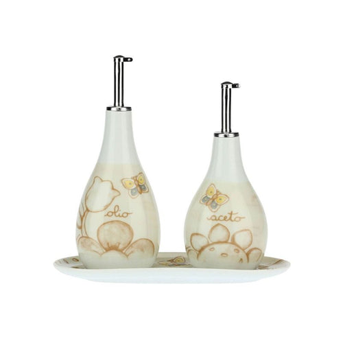 Set olio e aceto Elegance con vassoio