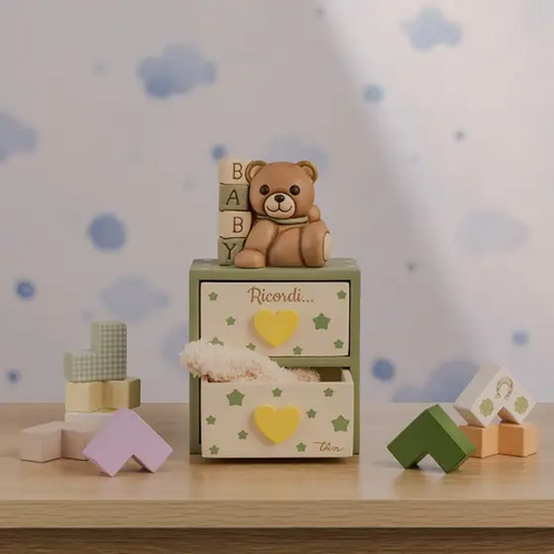 Set mini cassettiera con Teddy