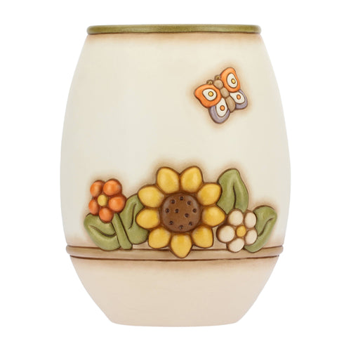 Vaso Country con fiori e farfalla grande - THUN C2293H90