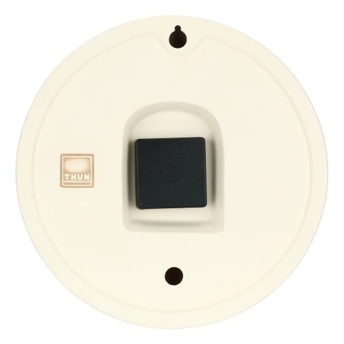 Orologio con margherite e fiocco in ceramica