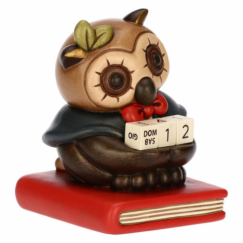 Calendario laurea con gufo Lucky in ceramica