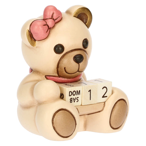 Mini calendario Teddy lei in ceramica