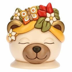 Cachepot Tina in ceramica, Testa Teddy e Tina grande