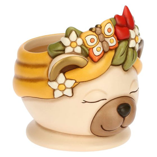 Cachepot Tina in ceramica, Testa Teddy e Tina grande