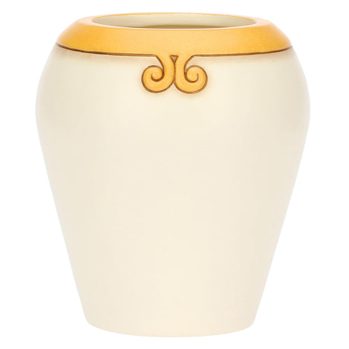 Vaso in ceramica Eolia con farfalla e fiori, medio