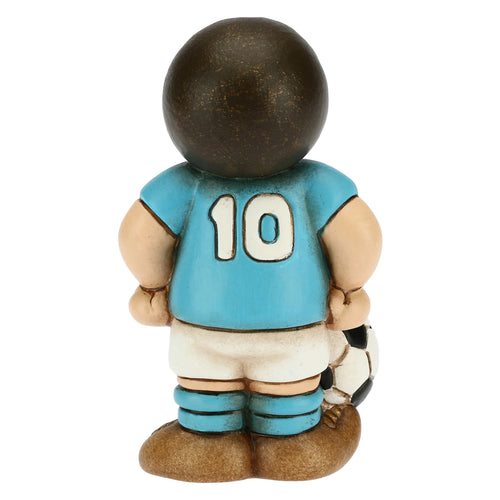 Bimbo calciatore azzurro bianco piccolo