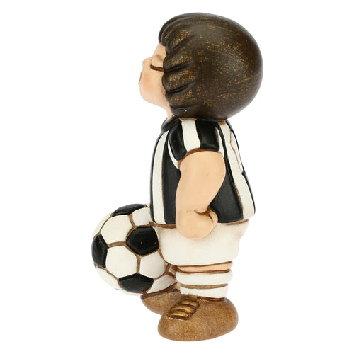 Bimbo calciatore bianco nero piccolo