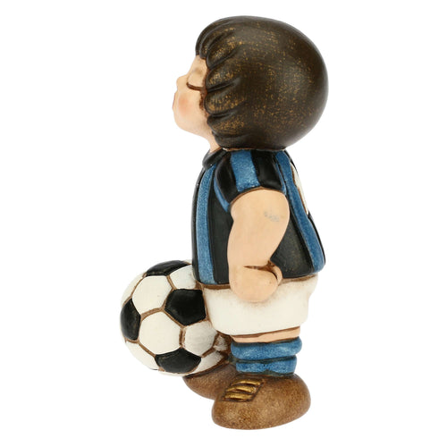Bimbo calciatore nero azzurro piccolo