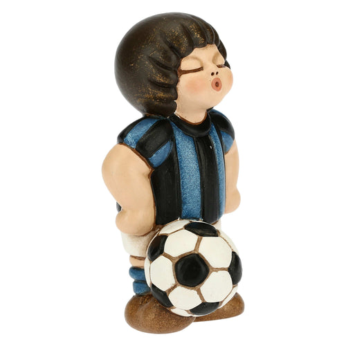 Bimbo calciatore nero azzurro piccolo