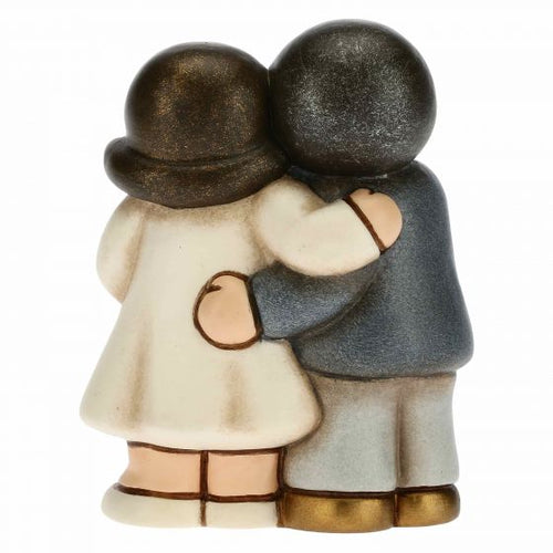 Coppia sposini anniversario con cuore personalizzabile