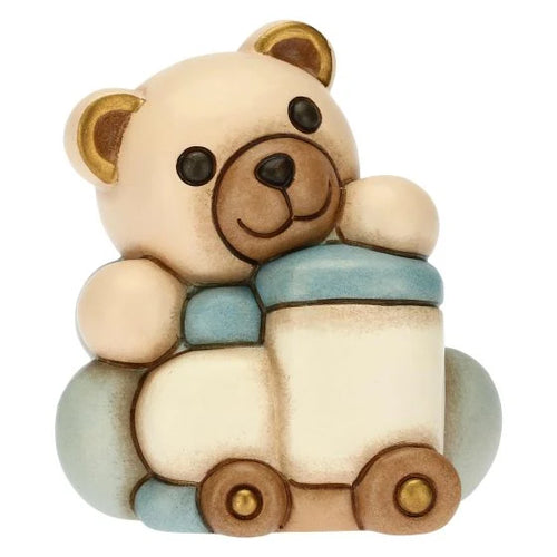 Teddy con trenino, lui