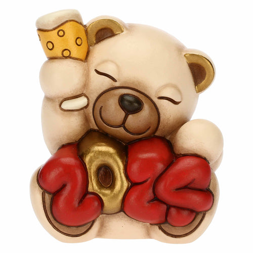 Teddy Buon Anno 2024 con calice in ceramica