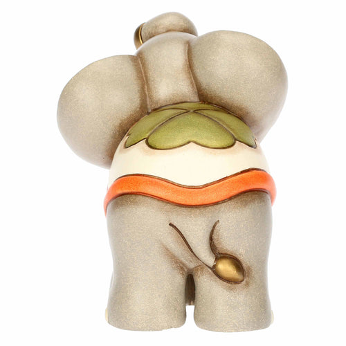 Elefante Elly con fiore in ceramica, medio
