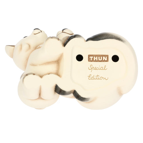 Coppia volpe bianca Perla con la sua mamma in ceramica Inverno Incantato, grande