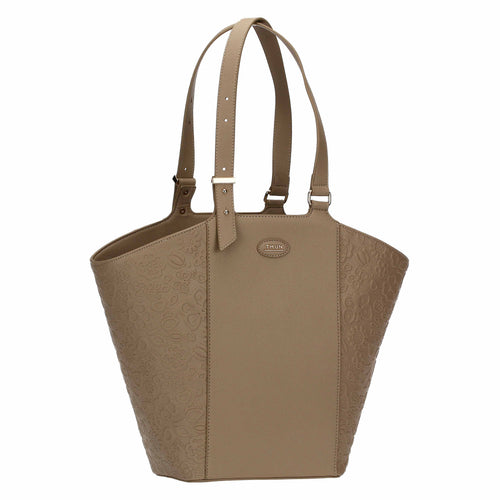 Borsa shopping taupe a forma di vela Prestige