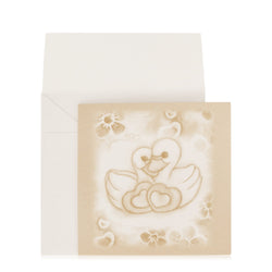 Biglietto d'auguri matrimonio beige