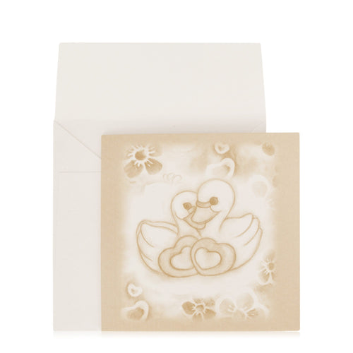 Biglietto d'auguri matrimonio beige