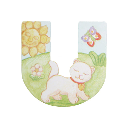 Lettera U in legno da parete