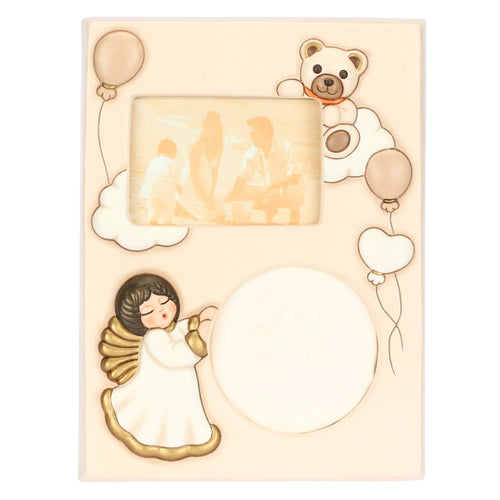 Portafoto con calco manina Angelo con teddy in ceramica - THUN K3801H90