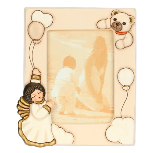 Portafoto Angelo con Teddy in ceramica - THUN K3805H90