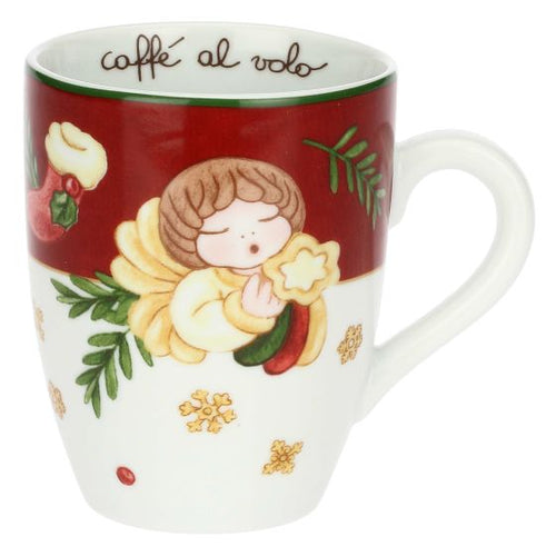 Mug con decori in porcellana Sorprese di Natale