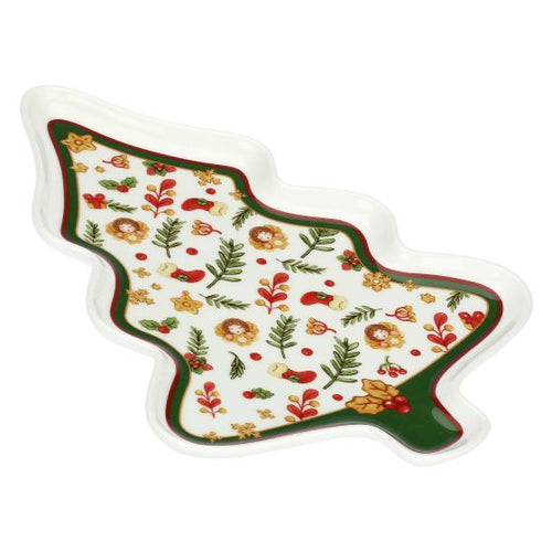 Piatto a forma di albero Sorprese di Natale