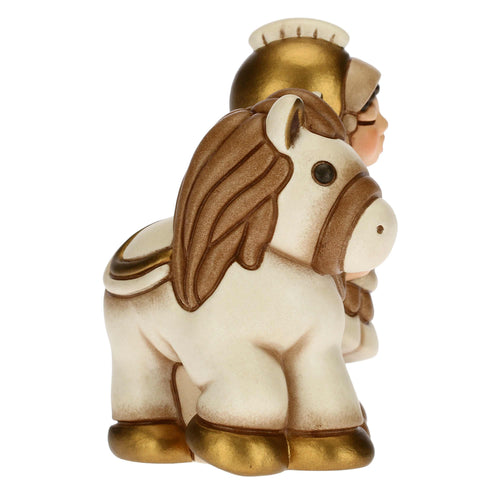 Soldato con cavallo Presepe Classico bianco