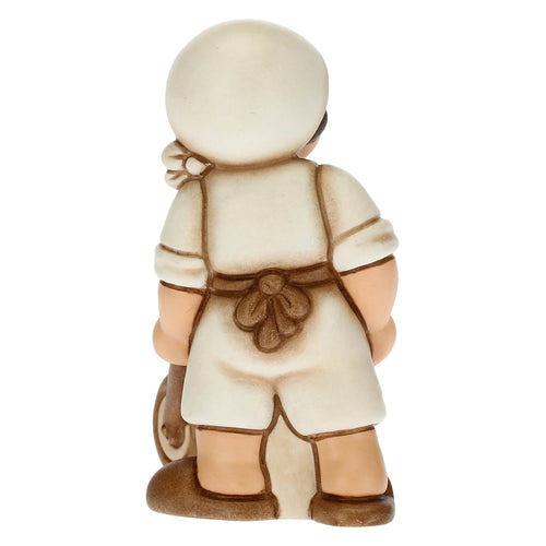 Mugnaio con carriola Presepe Classico bianco