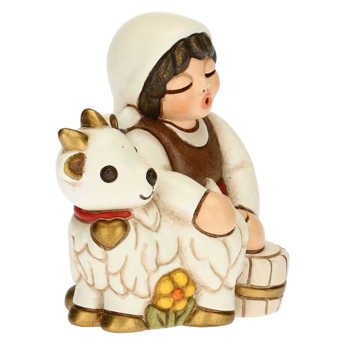Mungitrice di capre Presepe Classico Rosso