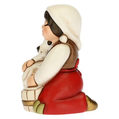 Mungitrice di capre Presepe Classico Rosso