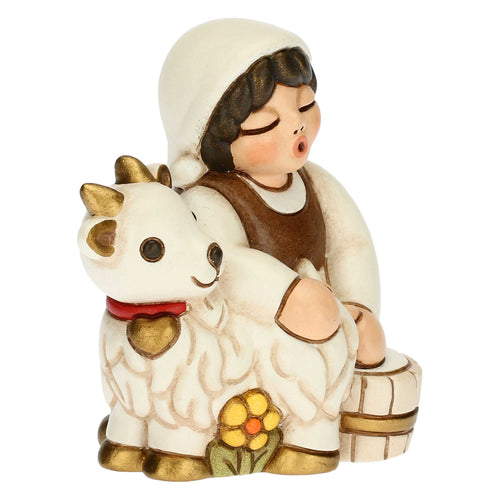 Mungitrice di capre Presepe Classico bianco