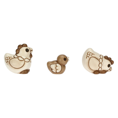 Set due galline e pulcino Presepe Classico