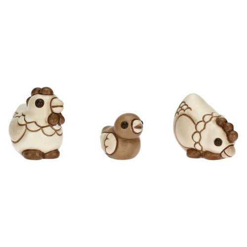 Set due galline e pulcino Presepe Classico