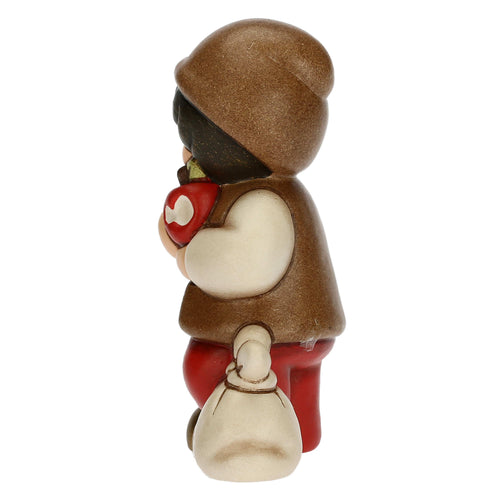 Bimbo con mela rosso Presepe classico