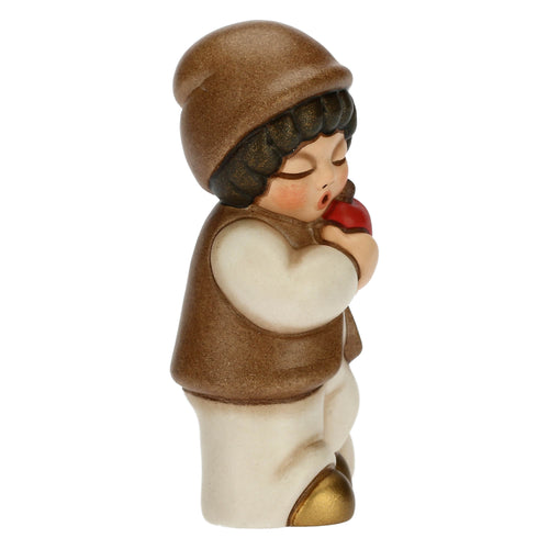 Bimbo con mela bianco Presepe classico