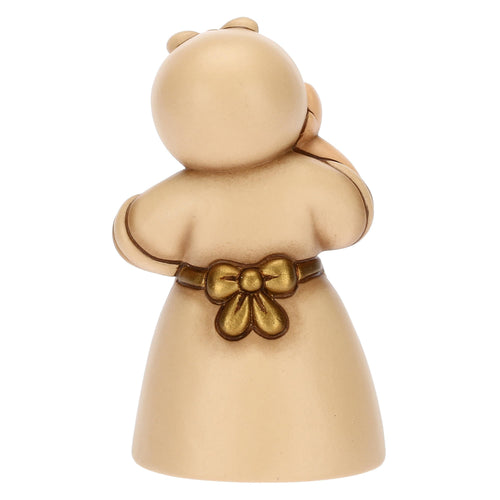 Donna con pesce in ceramica Presepe Classico champagne