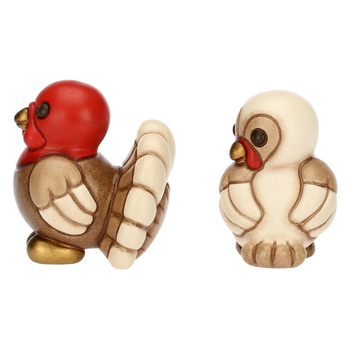 Set 2 tacchini in ceramica Presepe Classico