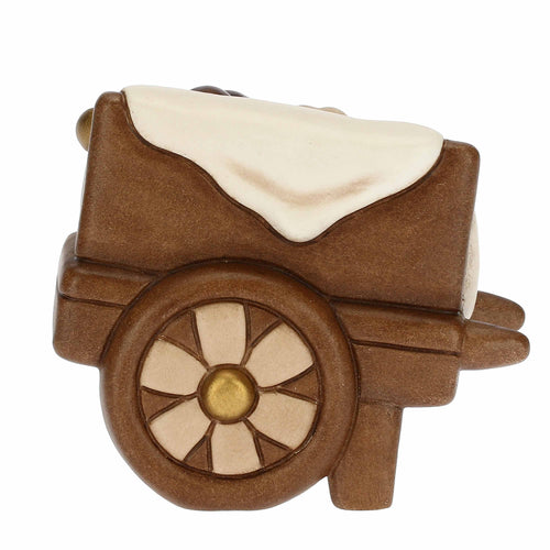 Carretto con castagne in ceramica Presepe Classico